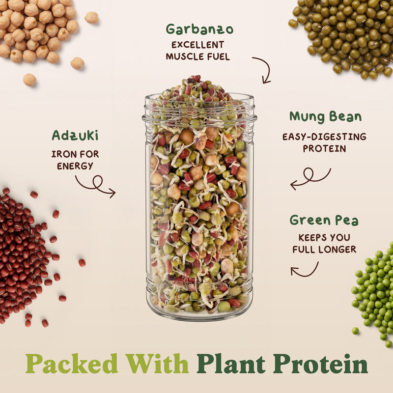 Protein Blend Sprouting Seeds, Organic & Non-GMO - 8 oz Bag