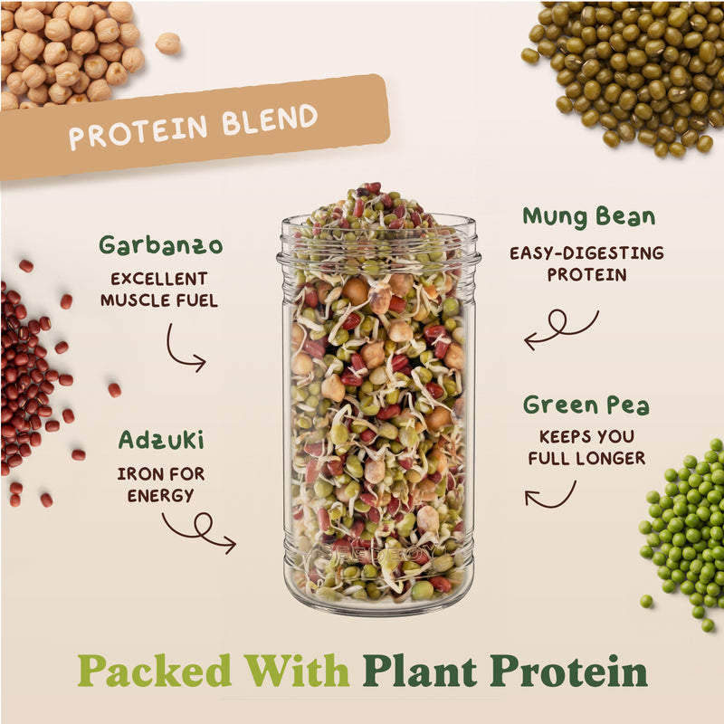 Strength Bundle - Superfood & Protein Sprouting Seeds, Two 8 oz Bags