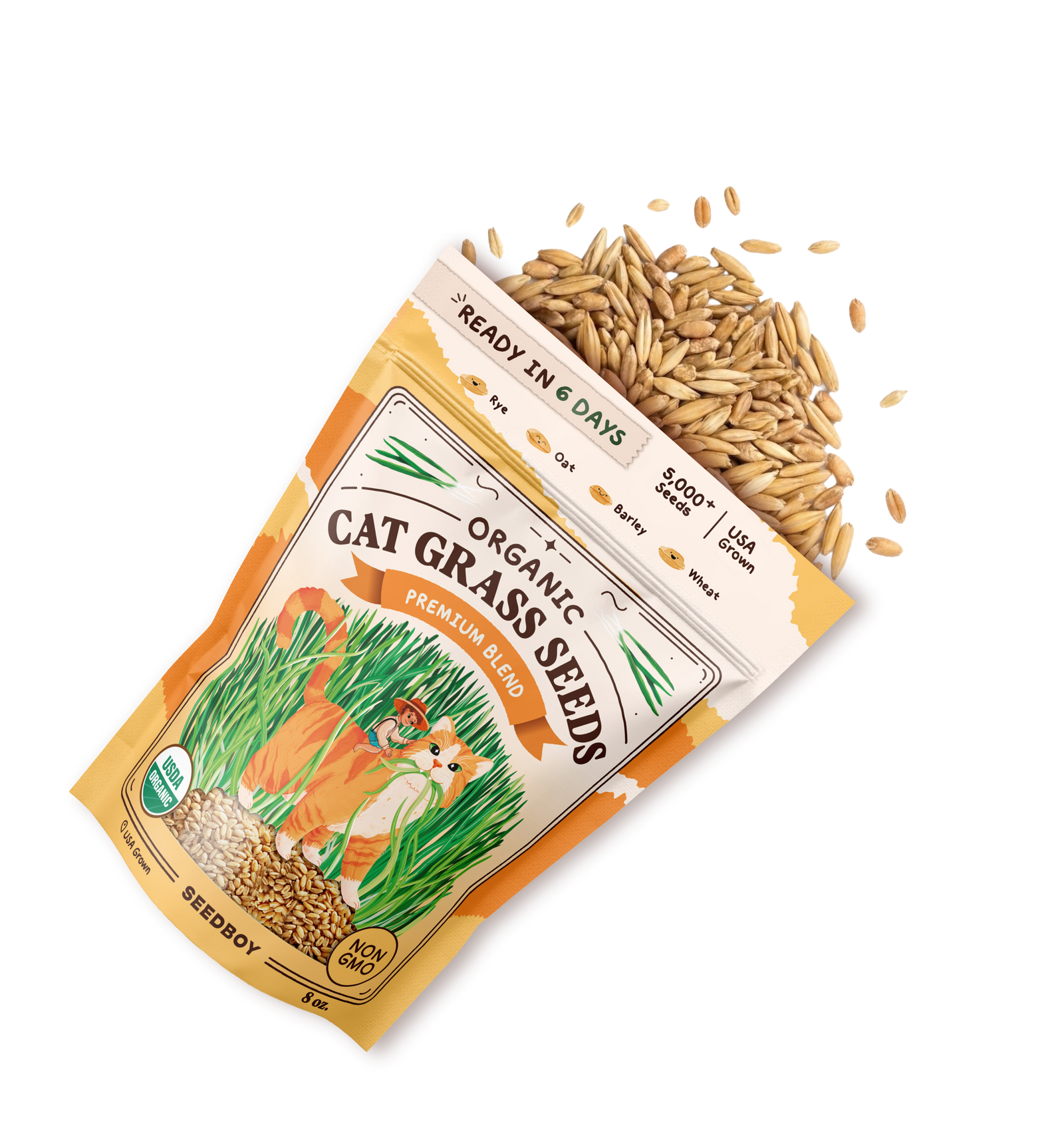 Organic Cat Grass Seeds