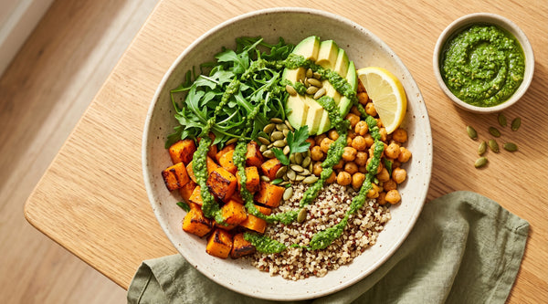 Grain Bowl with Pepita Pesto Dressing
