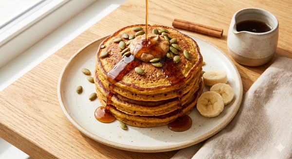 Fluffy Pumpkin Spice Protein Pancakes