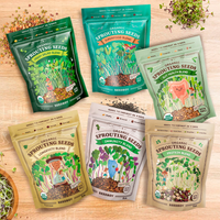 Full Sprout Bundle - Six Functional Blend Sprouting Seeds, Six 8 oz Bags
