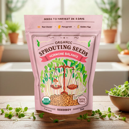 Hormone Balance Blend Sprouting Seeds, Organic & Non-GMO - 8 oz Bag