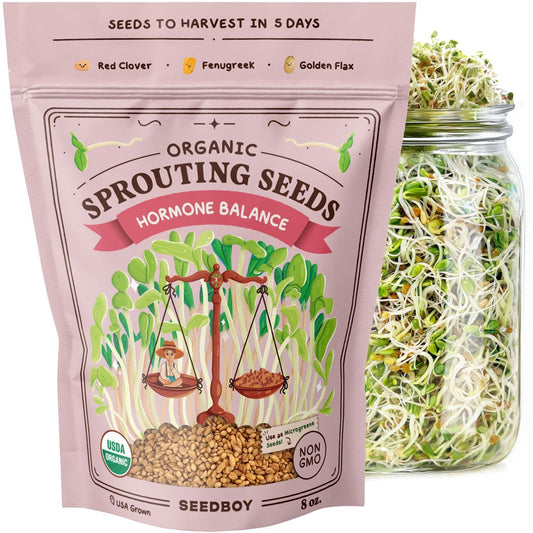 Hormone Balance Blend Sprouting Seeds, Organic & Non-GMO  – 8 oz Bag