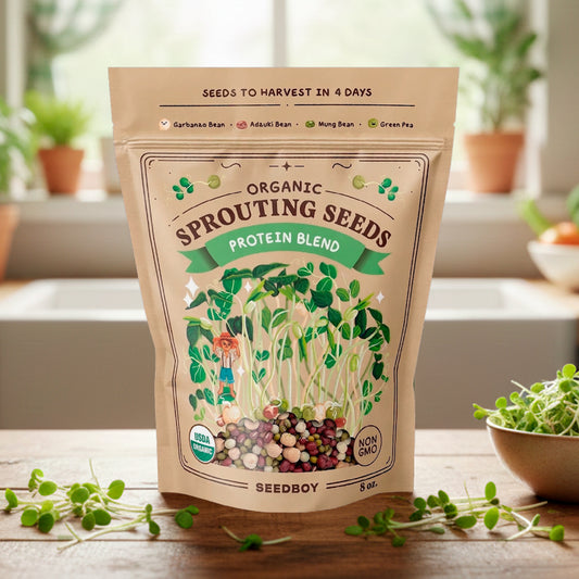 Protein Blend Sprouting Seeds, Organic & Non-GMO - 8 oz Bag