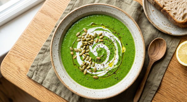 Creamy White Bean and Spinach Protein Soup